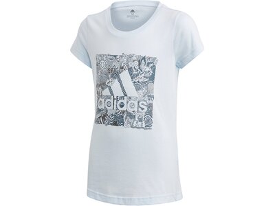 adidas Mädchen Must Haves Doodle Badge of Sport T-Shirt Grau