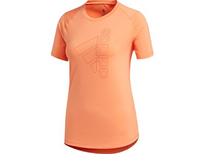 adidas Damen Logo Tee Aeroready Sport T-Shirt Braun