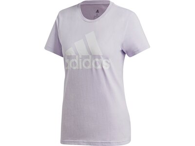 adidas Damen Logo Tee Essentials Sportmode T-Shirt Silber