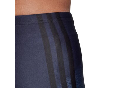 adidas Herren 3-Streifen Graphic Boxer-Badehose Blau