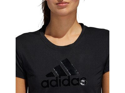 adidas Damen T-Shirt GLAM ON BADGE OF SPORT Schwarz