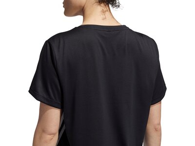 adidas Damen 3-Streifen T-Shirt Schwarz