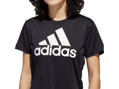adidas Damen Badge of Sport Logo T-Shirt Schwarz