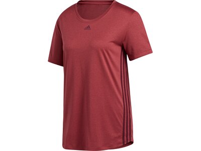 adidas Damen 3-Streifen T-Shirt Rot