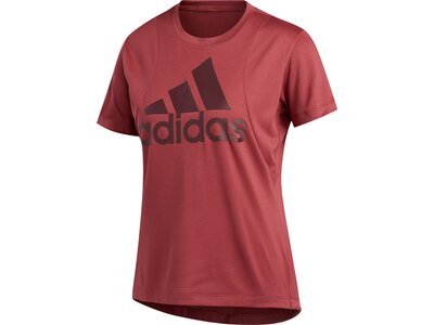adidas Damen Badge of Sport Logo T-Shirt Rot