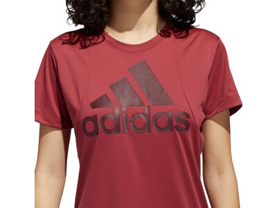 adidas Damen Badge of Sport Logo T-Shirt Rot