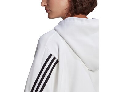 adidas Damen Sportswear Wrapped 3-Streifen Kapuzenjacke Grau