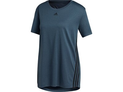 adidas Damen 3-Streifen T-Shirt Blau