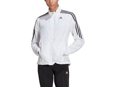 adidas Damen Marathon 3-Streifen Jacke Weiß