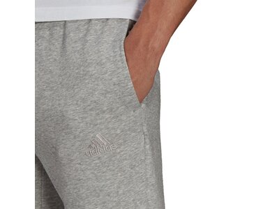 adidas Herren Essentials Fleece Tapered Cuff Logo Hose Grau