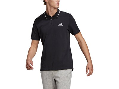 adidas Herren AEROREADY Essentials Piqué Small Logo Poloshirt Schwarz