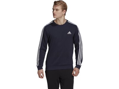 adidas Herren Essentials French Terry 3-Streifen Sweatshirt Schwarz