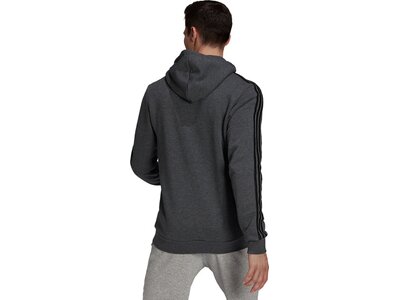 adidas Herren Essentials Fleece 3-Streifen Hoodie Grau