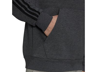 adidas Herren Essentials Fleece 3-Streifen Hoodie Grau