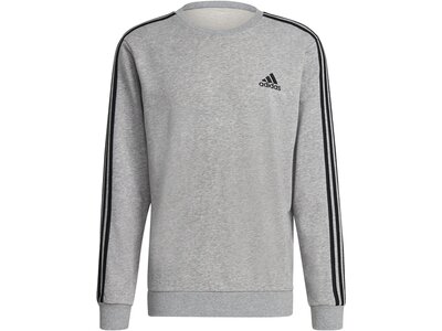 adidas Herren Essentials French Terry 3-Streifen Sweatshirt Silber