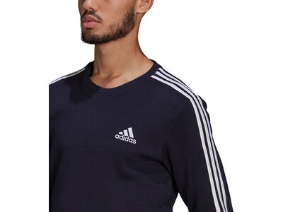 adidas Herren Essentials Fleece 3-Streifen Sweatshirt Schwarz
