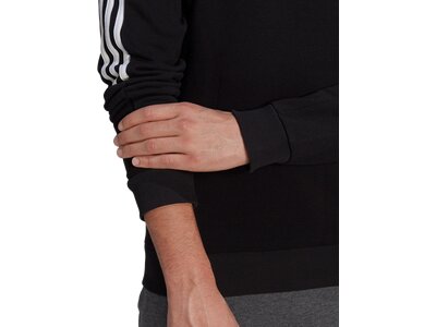 adidas Herren Essentials Fleece Cut 3-Streifen Sweatshirt Schwarz