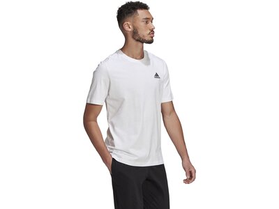 adidas Herren Essentials Embroidered Small Logo T-Shirt Grau
