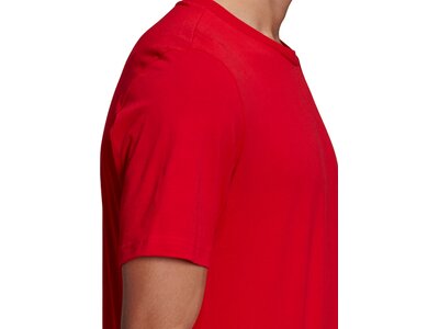 adidas Herren Essentials Embroidered Small Logo T-Shirt Rot