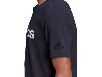 adidas Herren Essentials Embroidered Linear Logo T-Shirt Schwarz