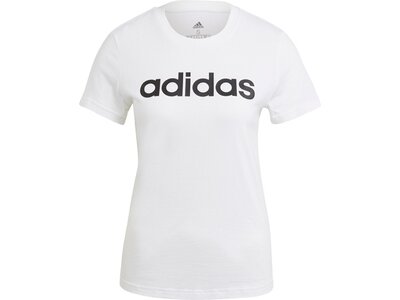 adidas Damen LOUNGEWEAR Essentials Slim Logo T-Shirt Weiß