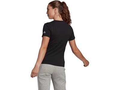 adidas Damen LOUNGEWEAR Essentials Slim Logo T-Shirt Schwarz