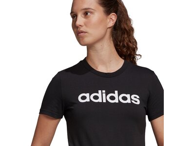 adidas Damen LOUNGEWEAR Essentials Slim Logo T-Shirt Schwarz