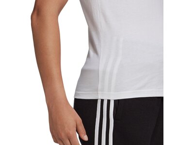 adidas Damen LOUNGEWEAR Essentials Slim 3-Streifen T-Shirt Weiß