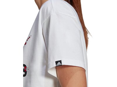 adidas Damen Valentine Graphic T-Shirt – Genderneutral Grau