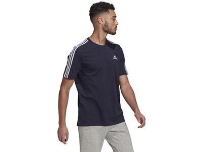 adidas Herren Essentials 3-Streifen T-Shirt Schwarz
