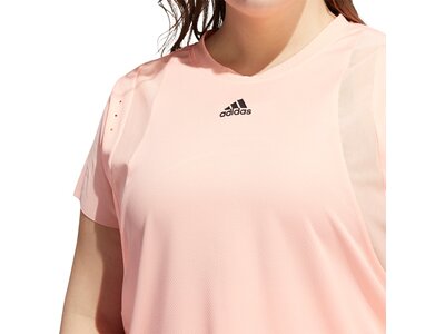 ADIDAS Damen Fitness T-Shirt "Heat.Rdy" - Plus Size Pink