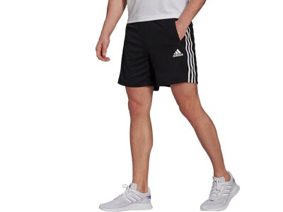 adidas Herren Primeblue Designed To Move Sport 3-Streifen Shorts Schwarz