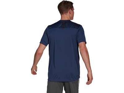 adidas Herren Primeblue Designed To Move Sport 3-Streifen T-Shirt Blau