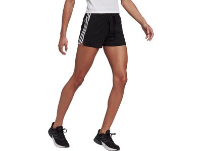 adidas Damen Essentials Slim 3-Streifen Shorts Schwarz