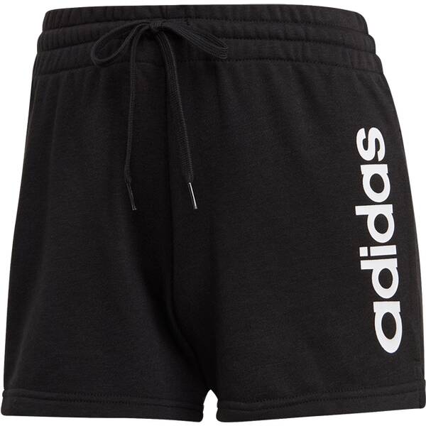 adidas Damen Essentials Slim Logo Shorts › Schwarz  - Onlineshop Intersport