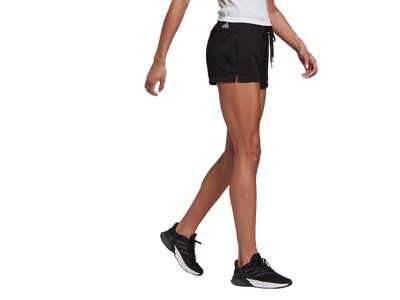 adidas Damen Essentials Slim Logo Shorts Schwarz