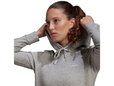 adidas Damen Essentials 3-Streifen Cropped Hoodie Grau