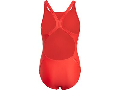 adidas Kinder Athly V 3-Streifen Badeanzug Rot