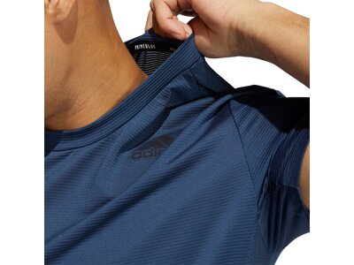 ADIDAS Herren Trainingsshirt "Primeblue Aeroready" Slim Fit Kurzarm Blau