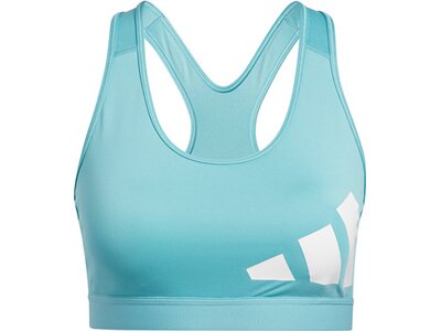 adidas Damen Believe This Medium-Support Workout Logo Sport-BH Blau