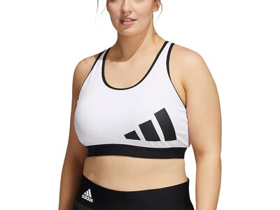 adidas Damen Believe This Medium-Support Workout Logo Sport-BH – Große Größen Schwarz