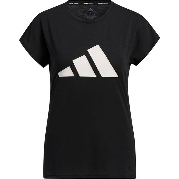 adidas Damen 3 Streifen Training T Shirt › Schwarz  - Onlineshop Intersport