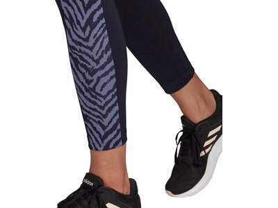 adidas Damen Designed to Move High-Rise Sport Zebra 7/8-Tight Blau