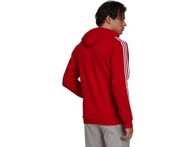 adidas Herren Essentials Fleece 3-Streifen Hoodie Rot