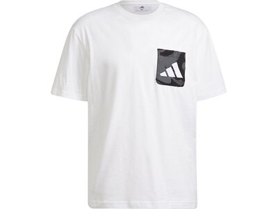 adidas Herren Short Sleeve Graphic T-Shirt Weiß