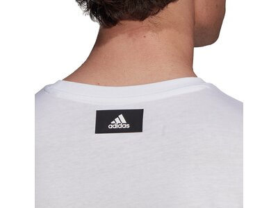 adidas Herren Short Sleeve Graphic T-Shirt Weiß