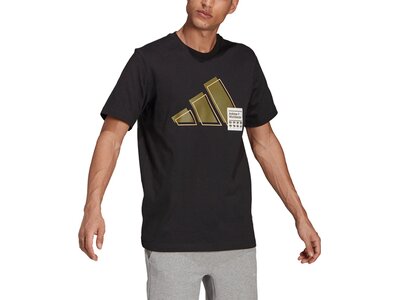 adidas Herren Short Sleeve Graphic T-Shirt Schwarz