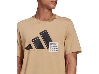 adidas Herren Short Sleeve Graphic T-Shirt Braun