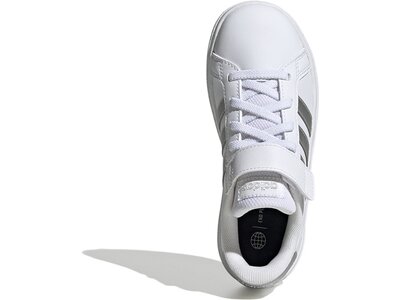 ADIDAS Kinder Halbschuhe Grand Court Court Elastic Lace and Top Strap Weiß