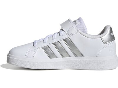 ADIDAS Kinder Halbschuhe Grand Court Court Elastic Lace and Top Strap Weiß
